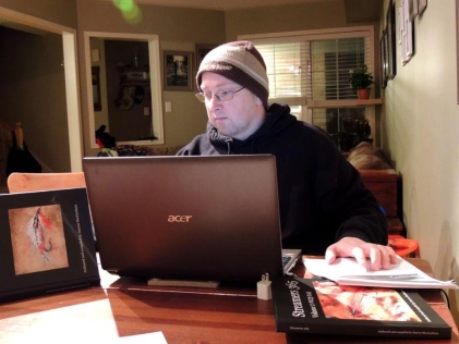 At the computer At the computer