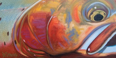 Abstract cutthroat with white jaw Abstract cutthroat with white jaw